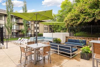 Poolside lounge area